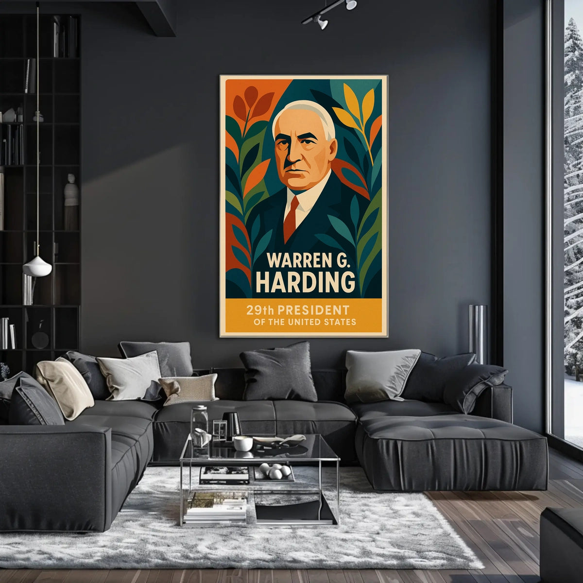 Harding Vintage Patriotic Art Deco Collector Poster