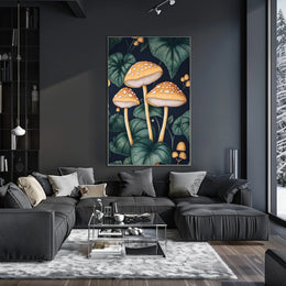 Enchanted Forest Mushrooms Art Print