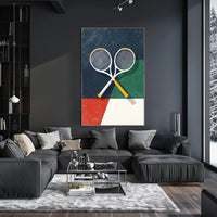 Energetic Tennis Art Poster with Modern Sports Theme