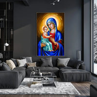 Jesus and Mother Mary Poster