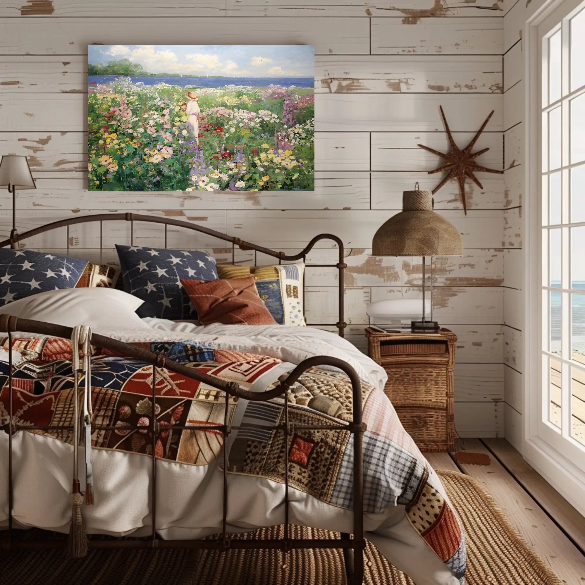 Stroll Through the Floral Meadow Poster