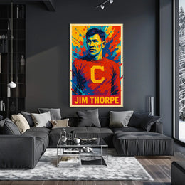 Jim Thorpe Iconic Athlete Poster