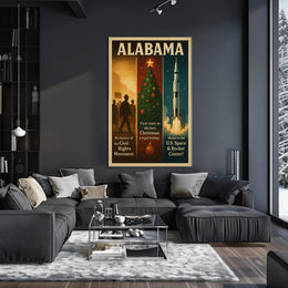 Alabama A State Of Historical Poster
