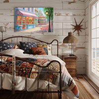 Charming Café Scene Poster