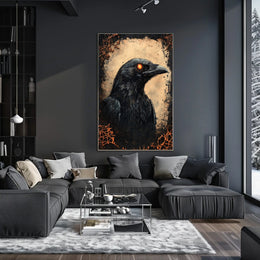Mystical Raven Adventure Artistic Animal Poster