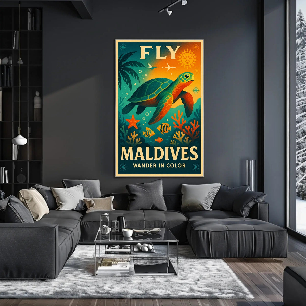 Fly to the Maldives Poster