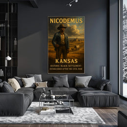 Nicodemus, Kansas Historic Black Poster