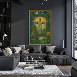 Brazilian Enchantment Vintage Art Travel Poster