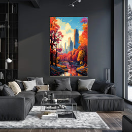 Urban Autumn Escape in New York Travel Poster