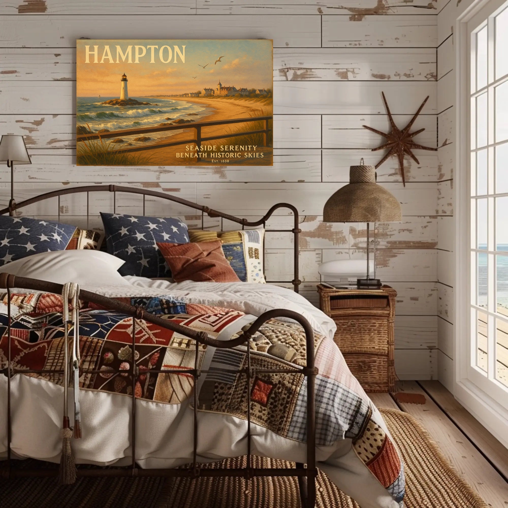 Hampton Seaside Serenity Wall Art Print
