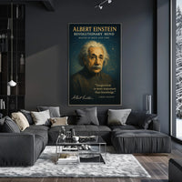 Einstein's Revolutionary Mind: Timeless Science Art Poster