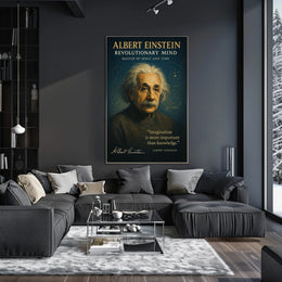 Einstein's Revolutionary Mind: Timeless Science Art Poster