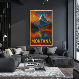 Montana Landscape Wanderlust Decor Poster