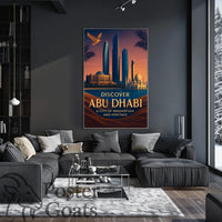 Abu Dhabi Skyline Modern Cultural or Heritage Poster