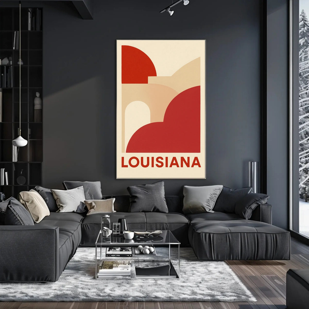 Louisiana Abstract Art Poster