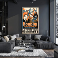 Houdini Magic Illusion Show Vintage Cultural Poster