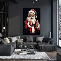 Santa Claus Thumbs-Up Christmas Pop Culture Poster