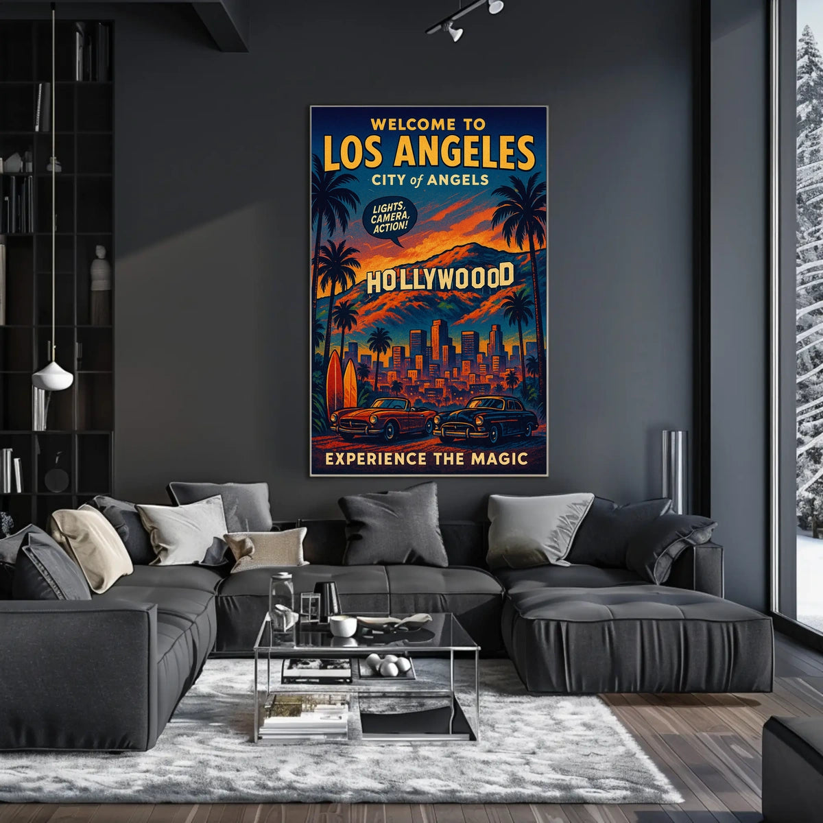 City of Angels Vintage Hollywood Art Poster