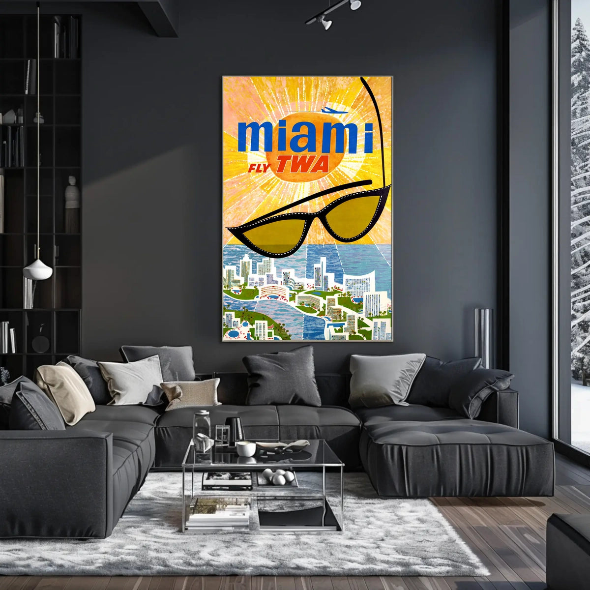 Fly Twa To Miami Poster