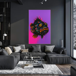 Neon Fish Expression Poster