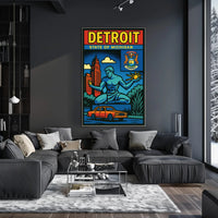 Detroit State of Michigan Poster PosterGoat