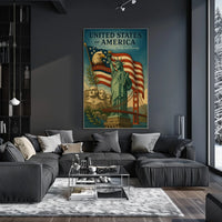 United States of America A Tapestry of Liberty, Unity, and Diversity Poster