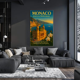 Monaco Jewel of the Mediterranean Poster