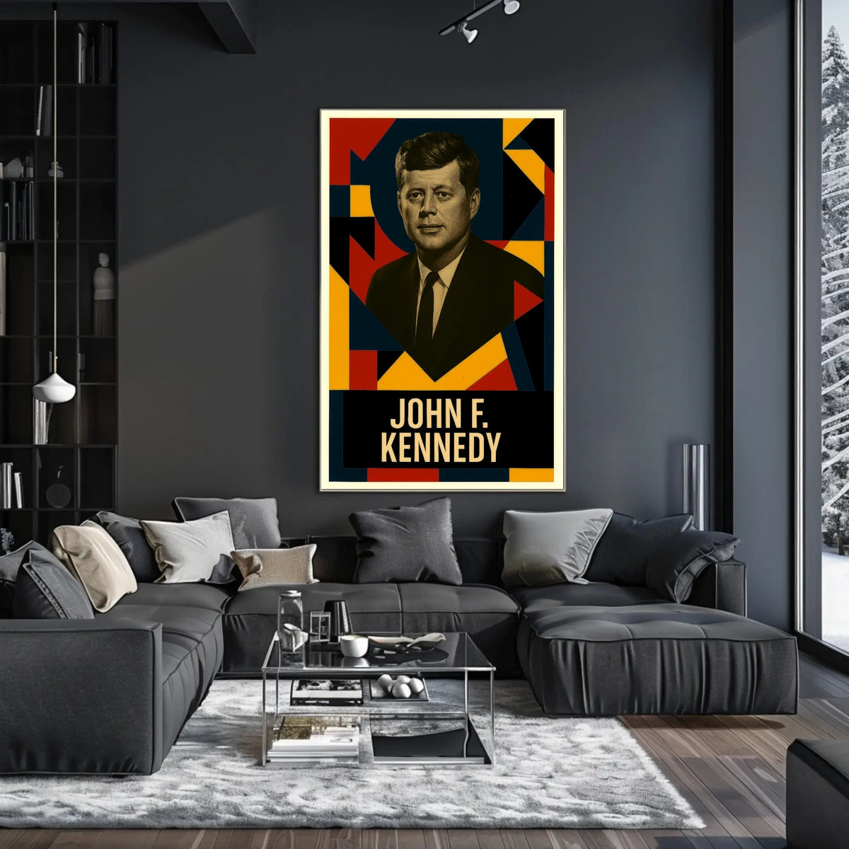 John F. Kennedy 35th President of the United States Abstract Pop Poster
