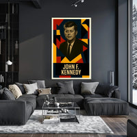 John F. Kennedy 35th President of the United States Abstract Pop Poster