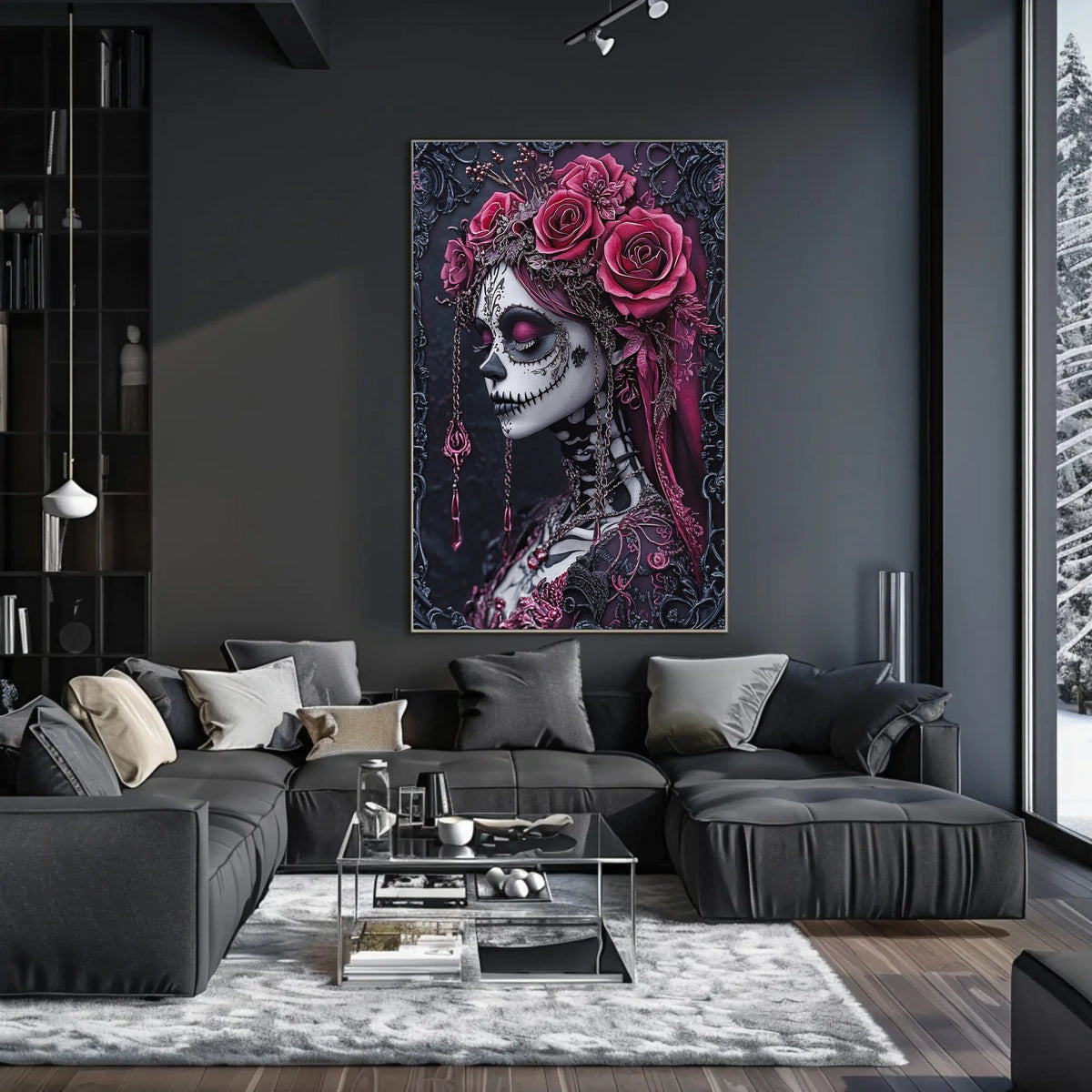Día de los Muertos Skeleton Art Cultural Poster