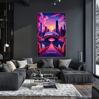 Dreamy Chicago Sunset Poster