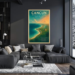 Cancun The Jewel of the Caribbean Poster PosterGoat