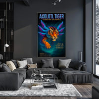 Axolotl Tiger Guardian of Biomes Poster