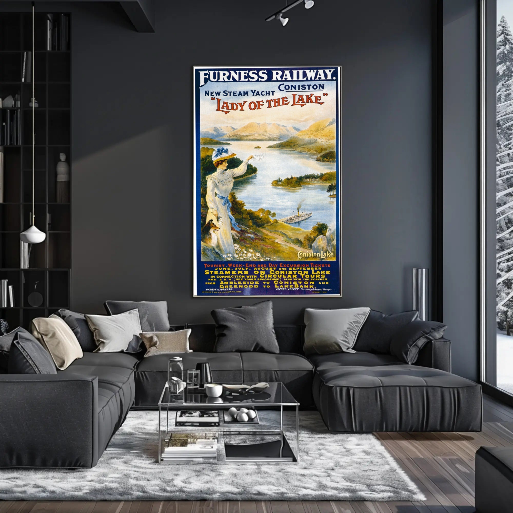 Furness Railway Lake Excursions Vintage Travel Poster PosterGoat