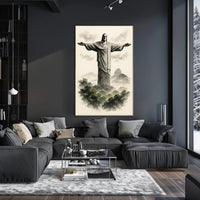 Christ the Redeemer Illustration Poster