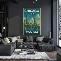 Chicago Pan Am Travel Poster