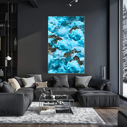 Majestic Mountain Clouds William Morris Art Poster