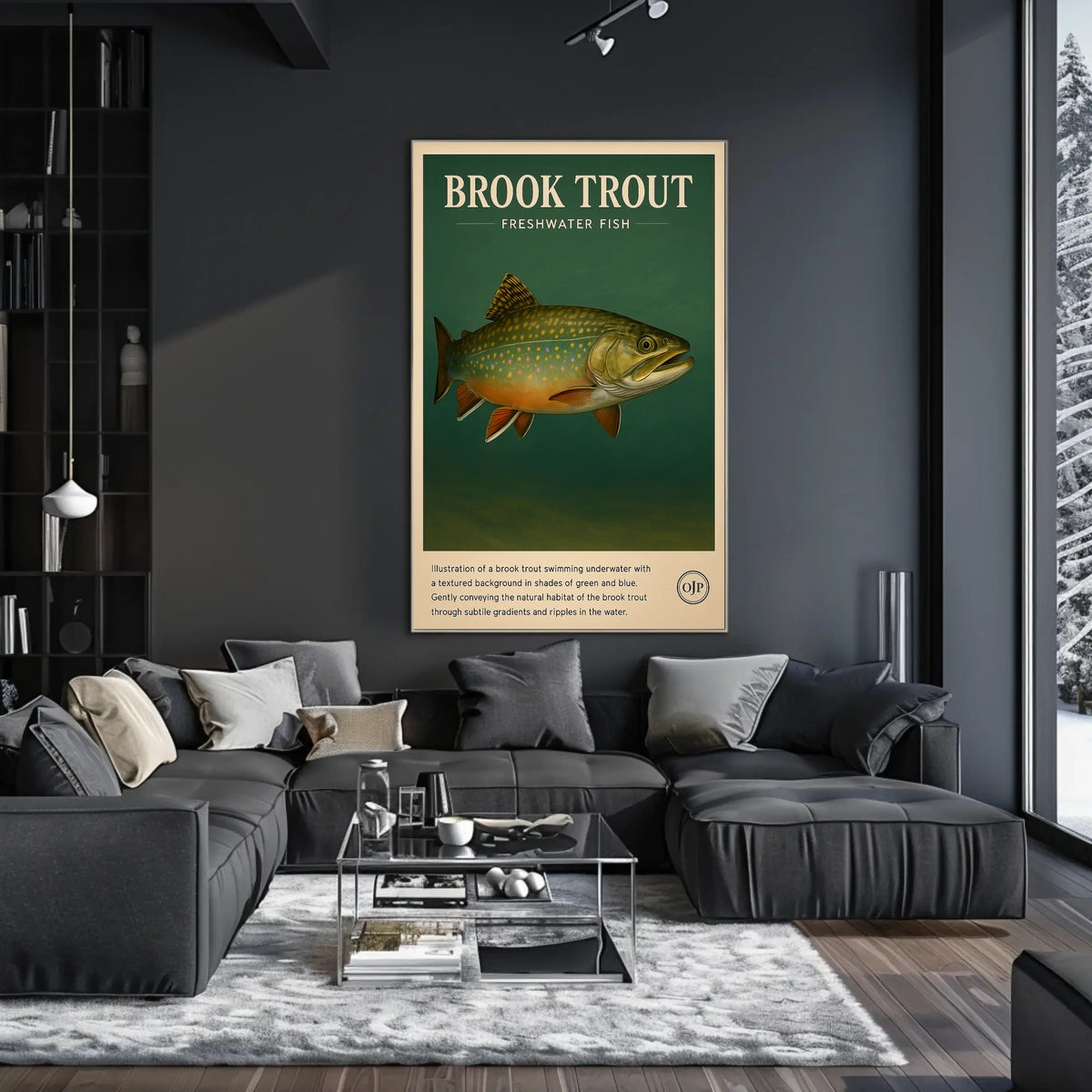 Brook Trout Freshwater Fish Poster