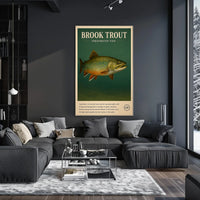 Brook Trout Freshwater Fish Poster