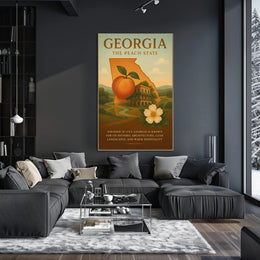 Georgia The Peach State Poster
