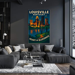 Louisville, Kentucky Heart of Bluegrass Poster