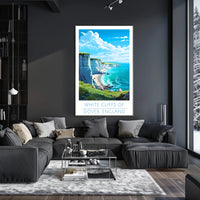 White Cliffs of Dover Scenic Travel Poster
