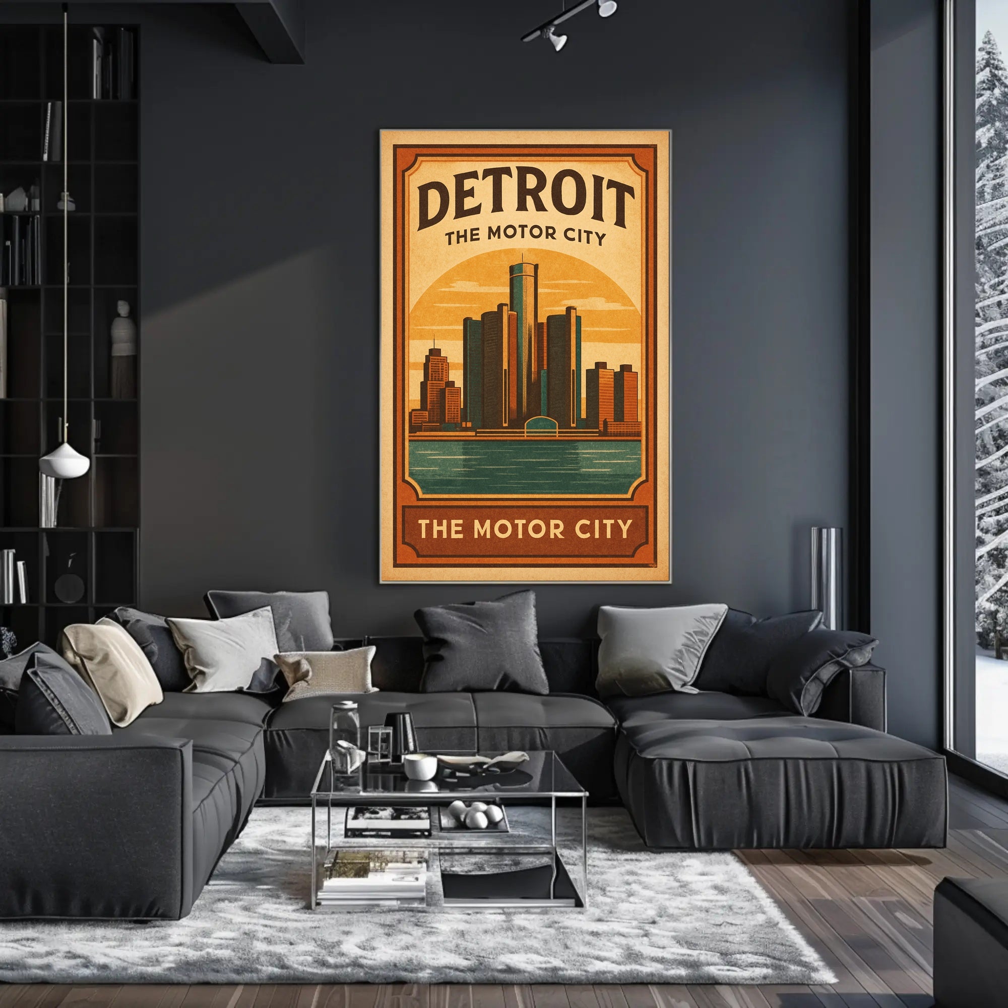 Detroit The Motor City Poster