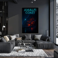 Amalfi Coast At Night Poster Wall Art Print Gallery Quality