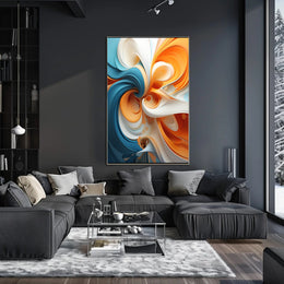 Dynamic Flow Abstract Art for Energetic Spaces Poster
