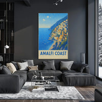 Amalfi Coast Poster Wall Art For Coastal Decor And Travel