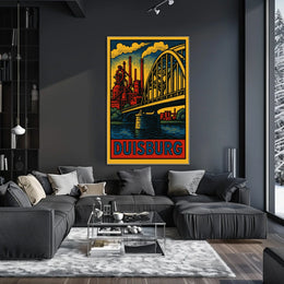 Duisburg Industrial Scene Poster