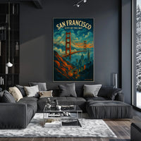 San Francisco Vintage Art Deco Travel Poster