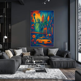 New York City Skyline Iconic Poster Modern Wall Art