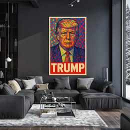 Donald Trump Vibrant Mosaic Legacy Poster